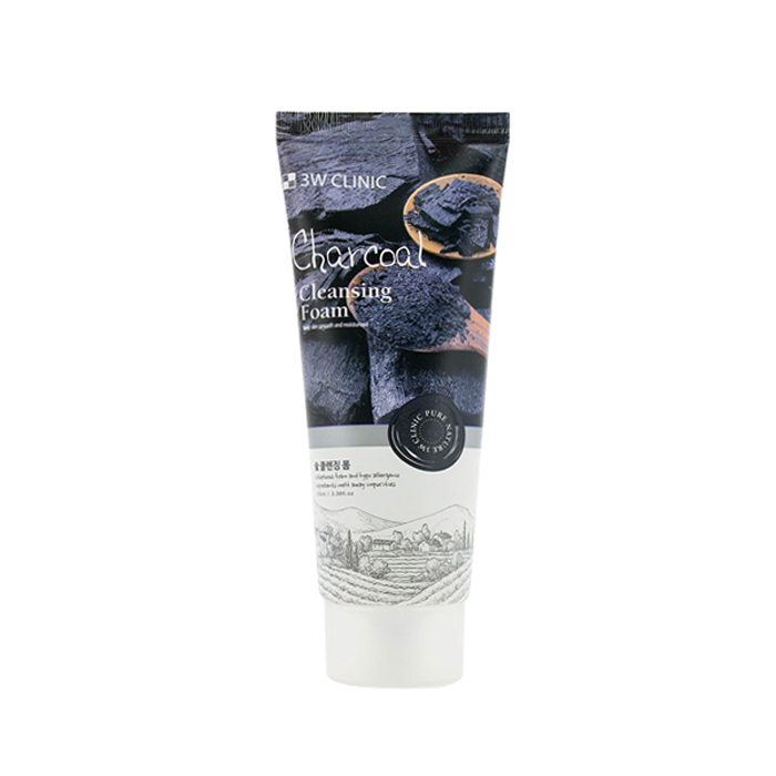 3W-Clinic-Charcoal-Cleansing-Foam-1 3w Clinic Charcoal Cleansing Foam - Image 1